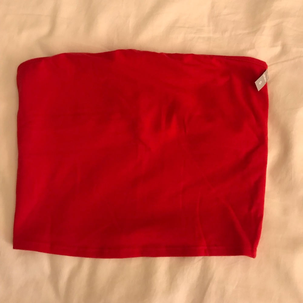 Red tube top
